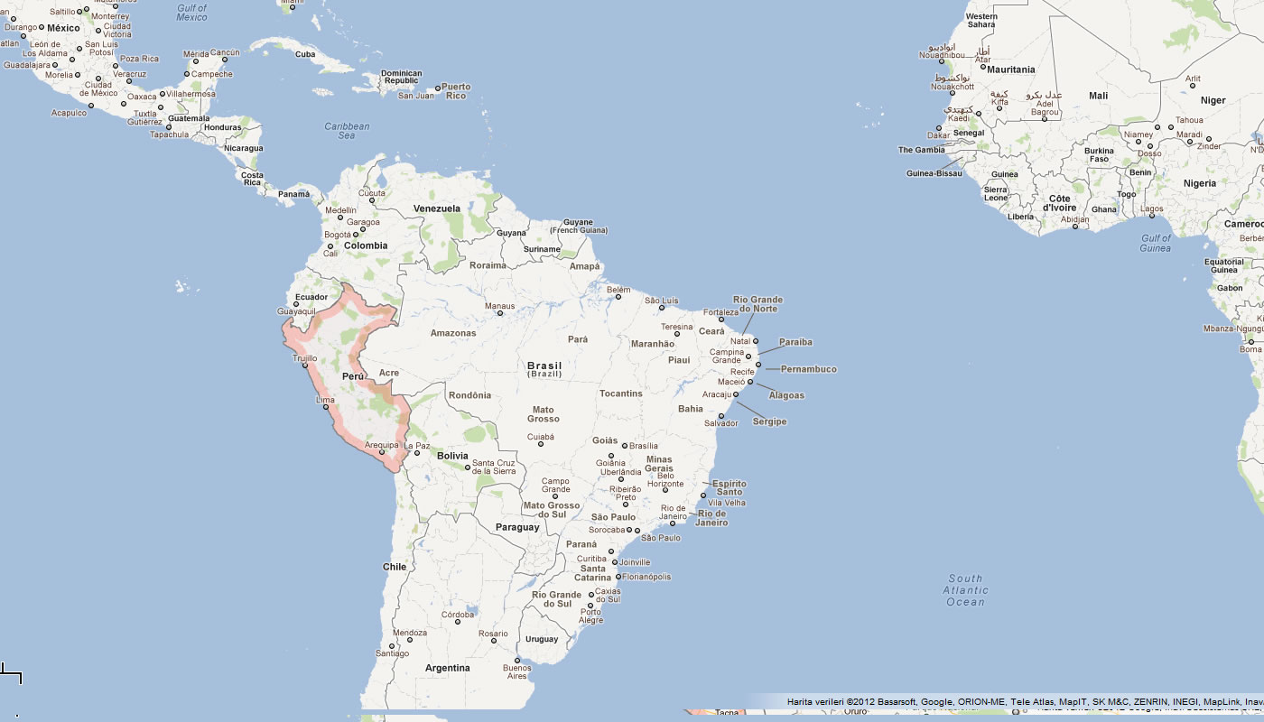 map of peru south america